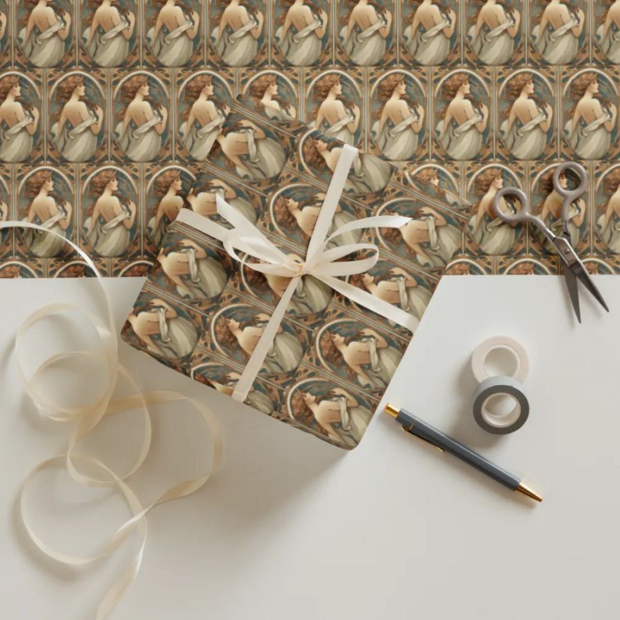 Art Nouveau Muse Wrapping Paper Set product image (12)