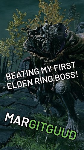 My very first bossfight beaten in Elden Ring!
Smell ya later, Margit!