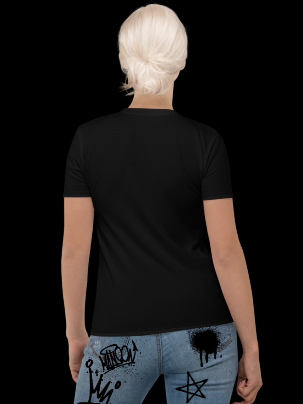 Trump Goth Women's T-shirt - 'Make America Goth Again' Design with White Cat Queen product image (4)
