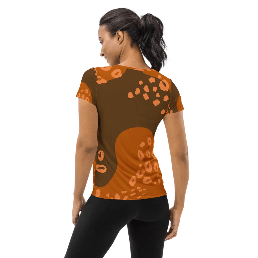 Orange Animal Print Women's Sports Tee product image (2)