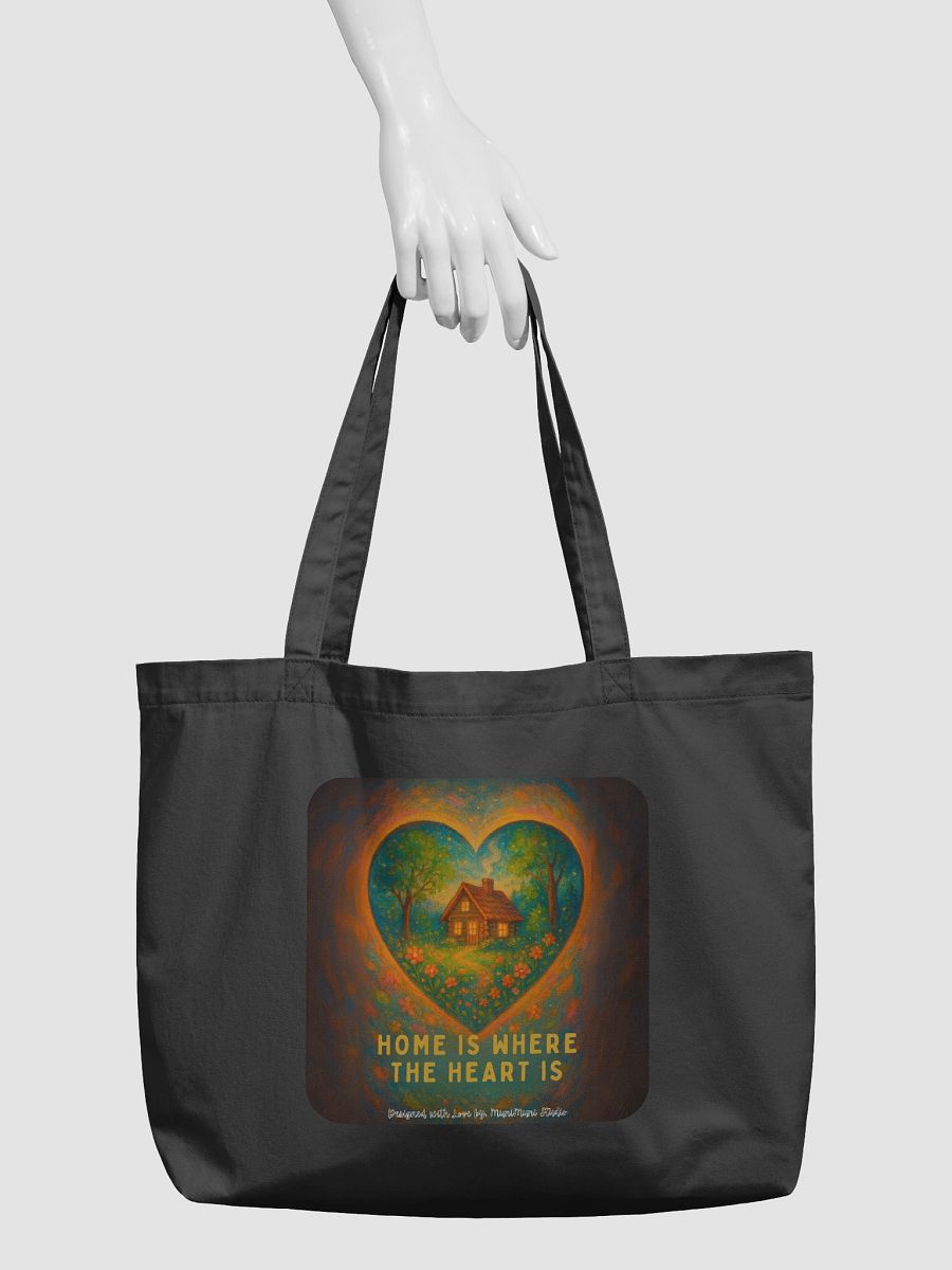 Heartwarming Quote Tote Bag - "Home is Where the Heart Is" (Double-Sided Print) product image (3)