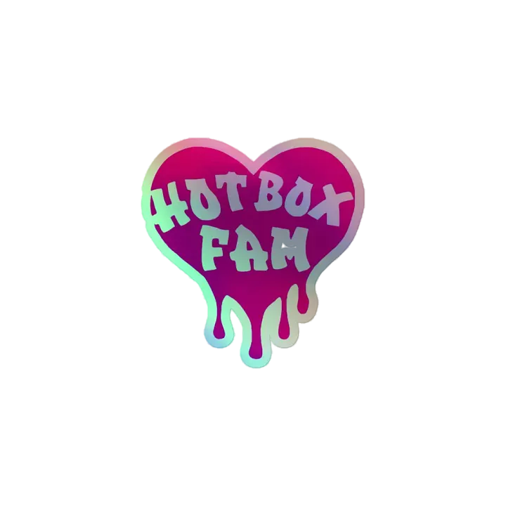 HOT BOX FAM TRANSPARENT HOT PINK LOGO STICKER product image (1)