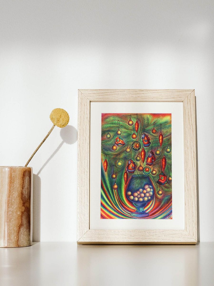 Whimsical Christmas Tree Poster - Christmas Still Life product image (7)