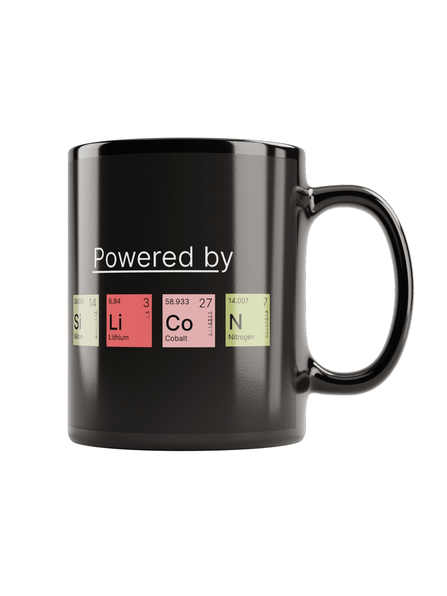 Powered by SiLiCoN - Black Glossy Mug product image (1)