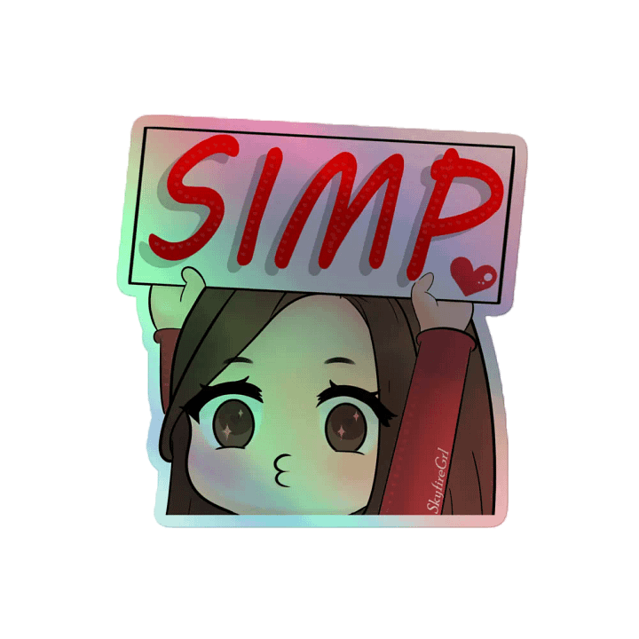 Holographic Simp Sticker product image (2)