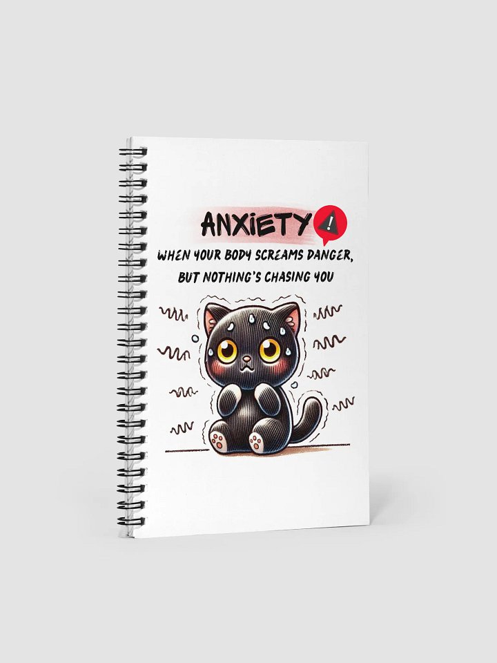 Anxiety Cat Spiral Notebook product image (1)