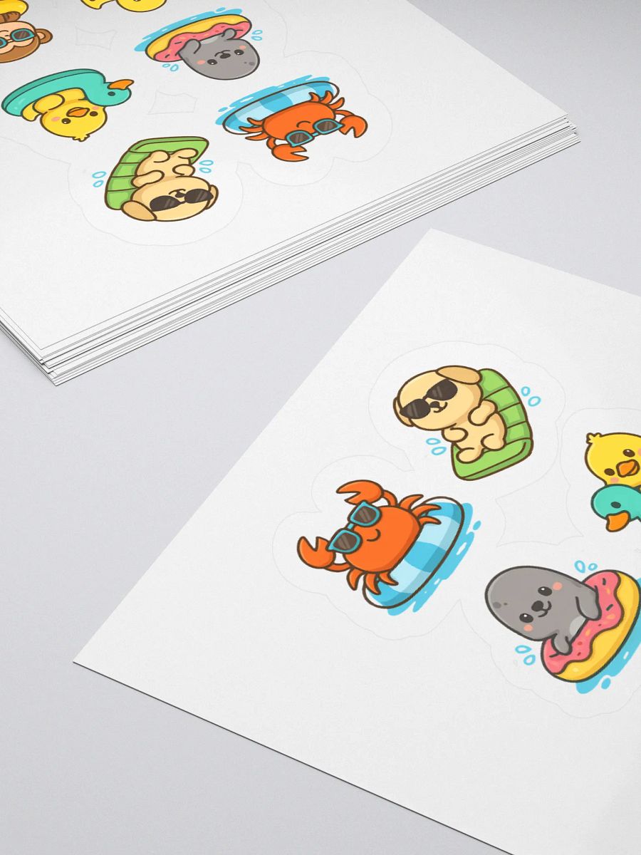 Animal Pool Party Sticker Set 2 product image (10)