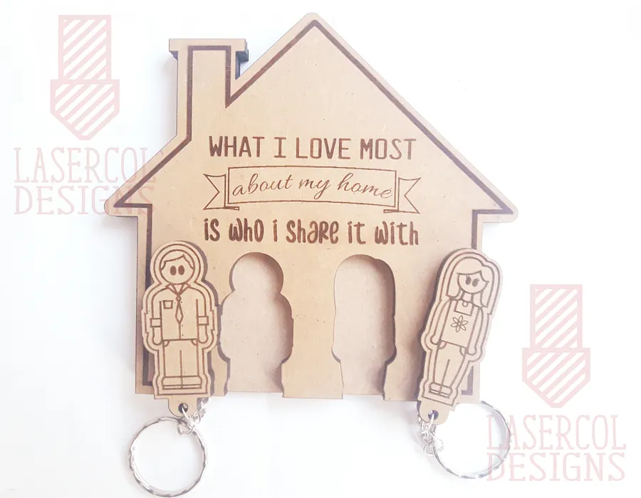 Wall Key Holder - Laser Cut Files product image (9)
