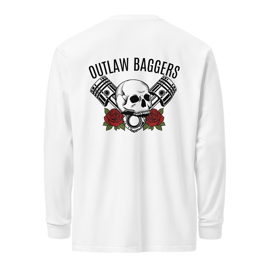Outlaw Baggers Rose White Long Sleeve Tee product image (11)