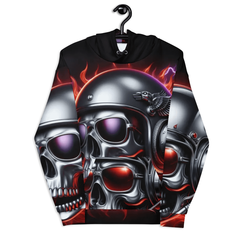 Fury of the Aviator - Unisex Skull Hoodie #53 product image (7)