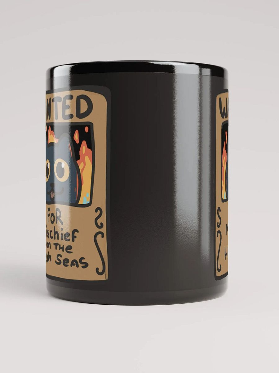 Wanted: Straw Cat Mug – Mischief on the High Seas (Black Glossy Mug Edition) product image (10)