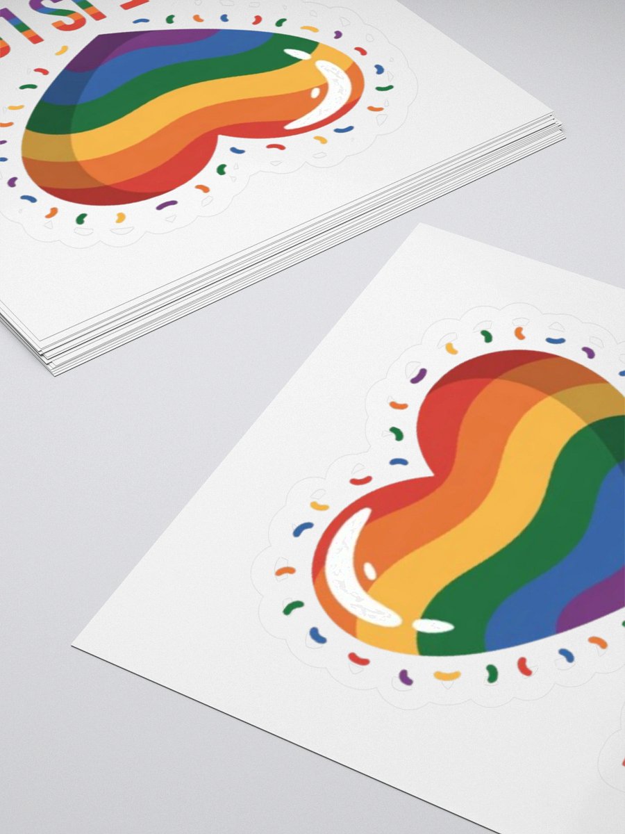 Love Is Love Rainbow Heart Sticker - Celebrate Pride and Inclusivity product image (10)