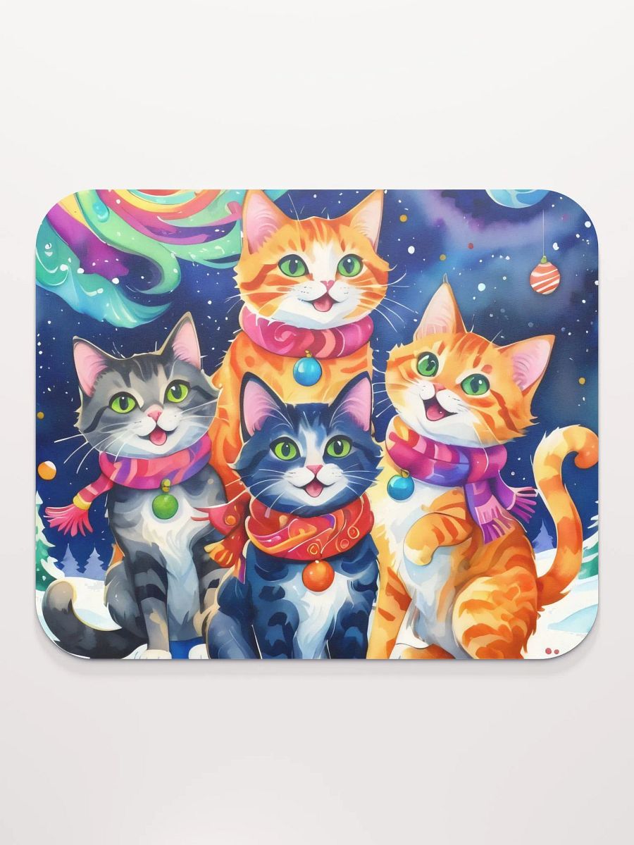 Festive Cats in Scarves Mouse Pad product image (3)