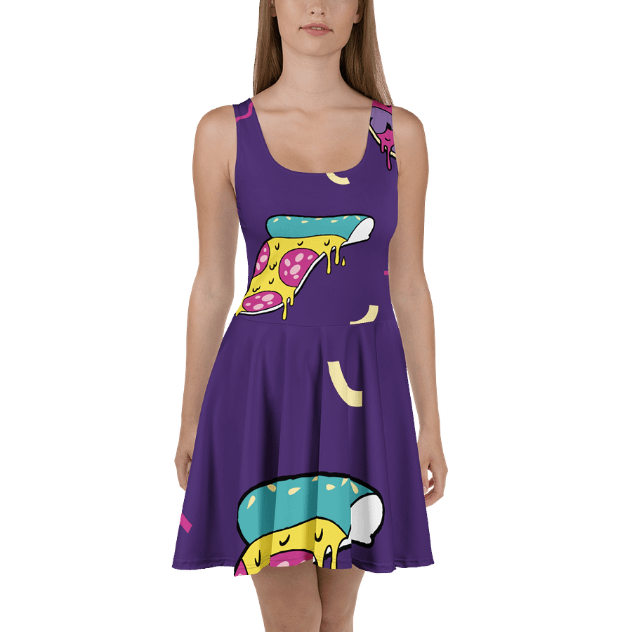 Cheesy Pizza Party Skater Dress product image (2)