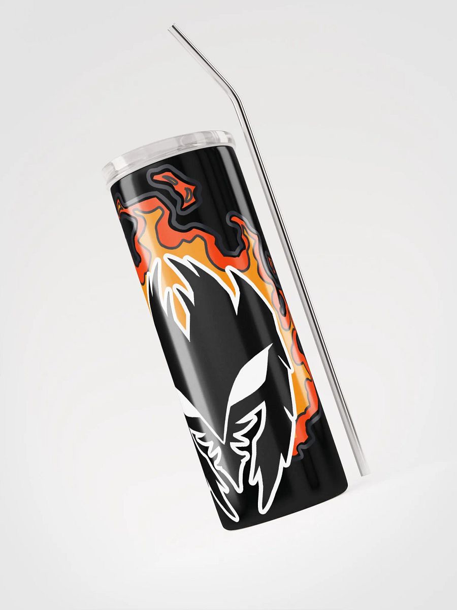 Mask Icon v2 (Black) Stainless Steel Tumbler & Straw product image (3)