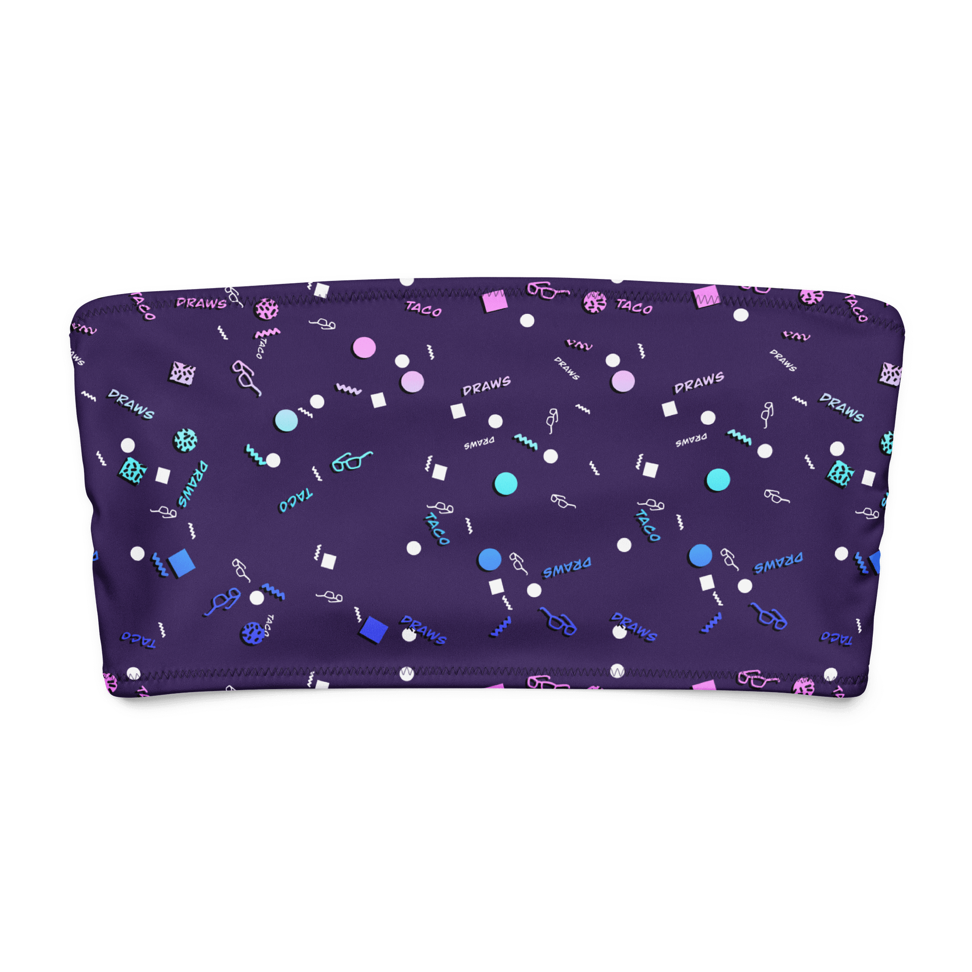 TacoDraws Retro Pattern Bandeau Top product image (8)