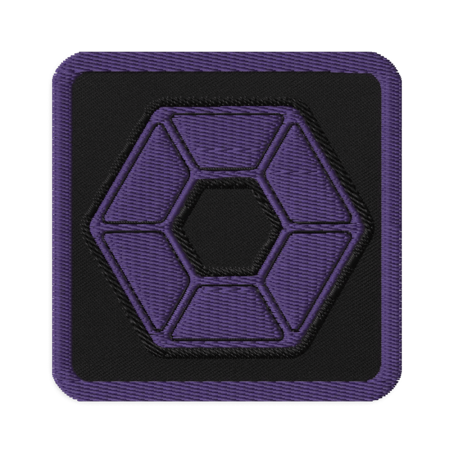 Purple Pixel Embroidered Patch product image (1)