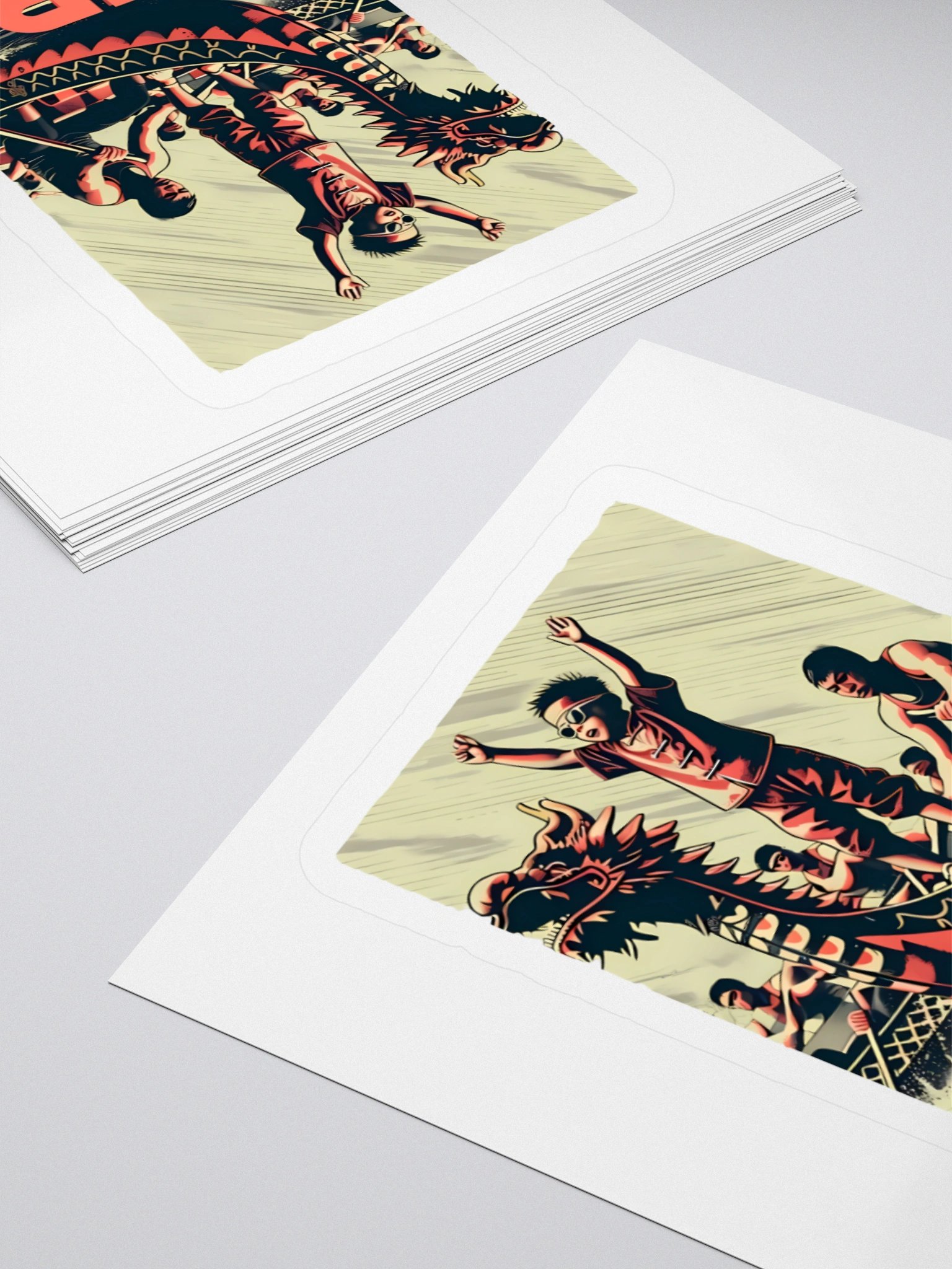 Dragon Boat Fury | Aura Art Print Sticker product image (10)