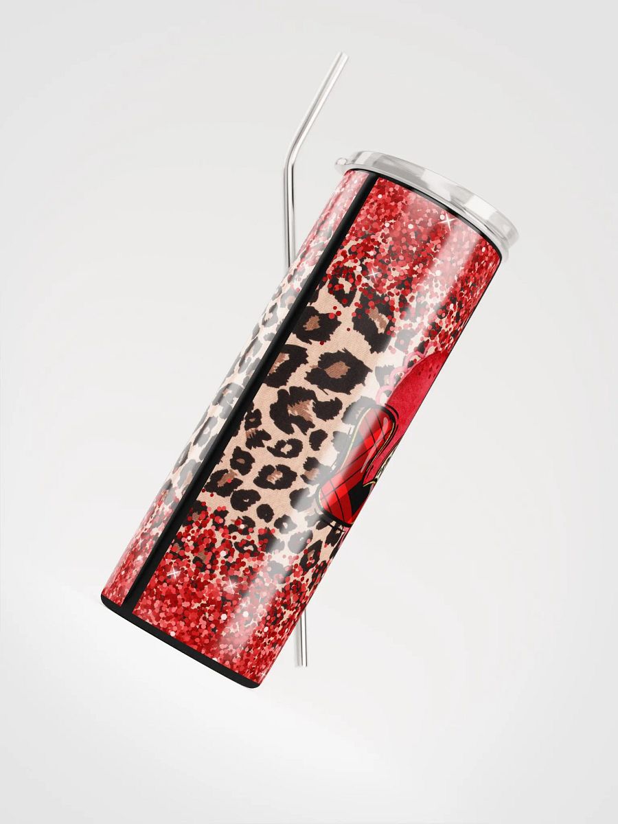 Valentine's Love Red Glitter Stainless Steel Tumbler: Spark Romance product image (4)