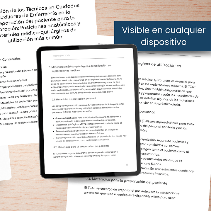 Preparación del paciente para la exploración: Posiciones anatómicas y materiales médicoquirúrgicos. product image (2)