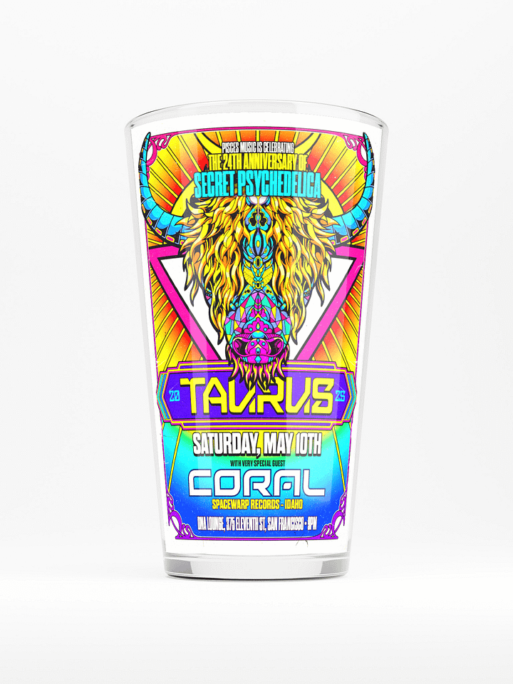 Taurus 2025 Shaker Pint Glass product image (1)
