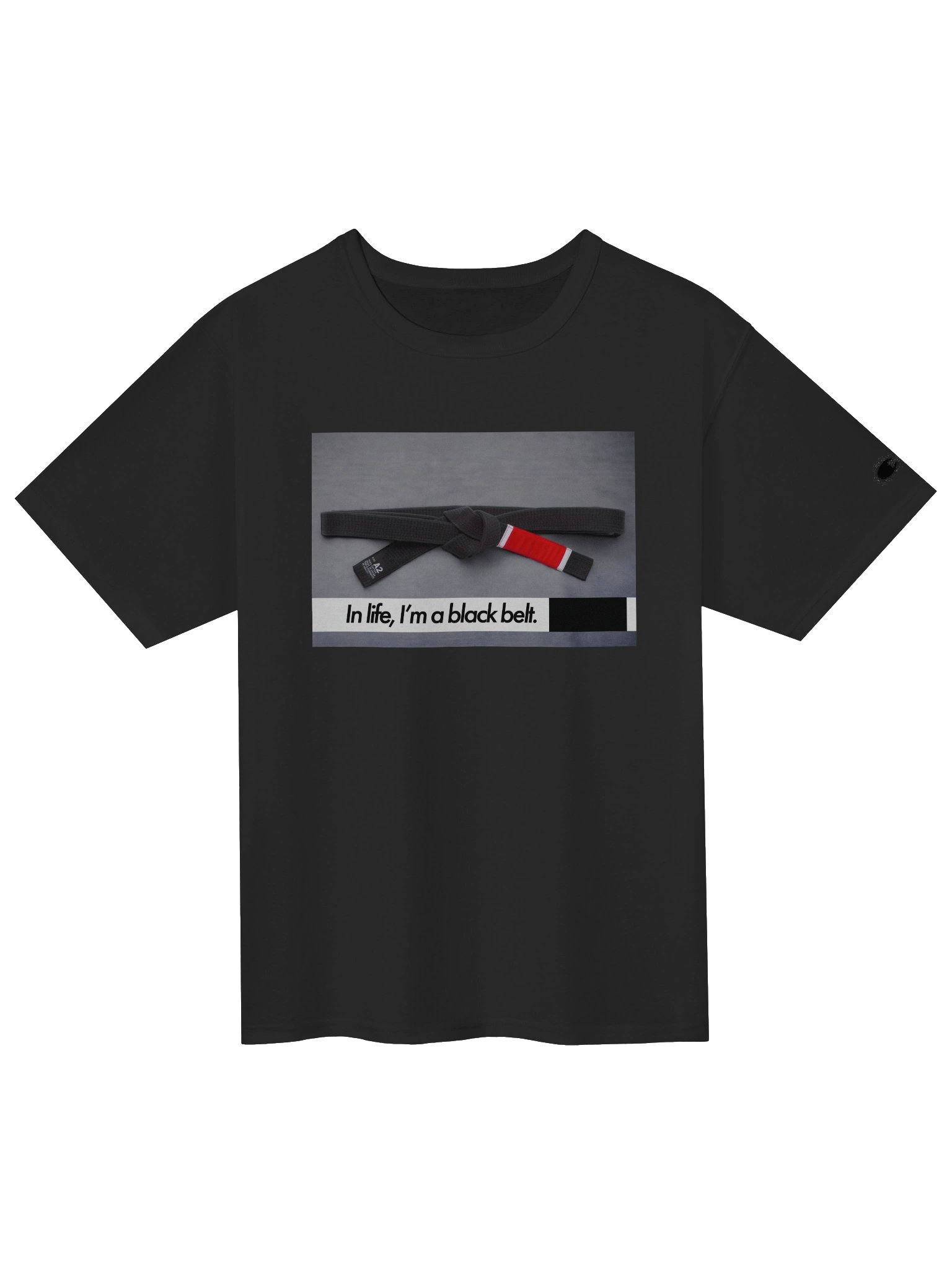 In life a black belt - UNDERHOOK x Champion Tee (Limited Edition) - Black product image (1)