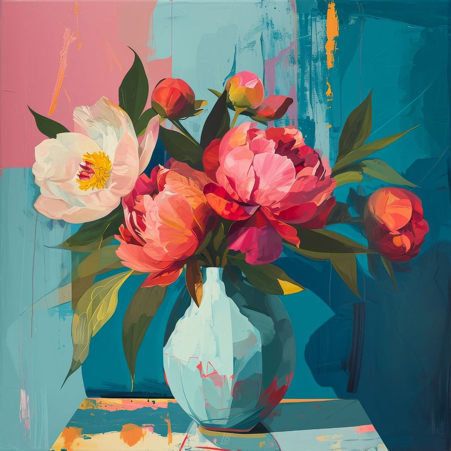 Art2401-81 Vase Flowers Still Life - Digital Download product image (1)