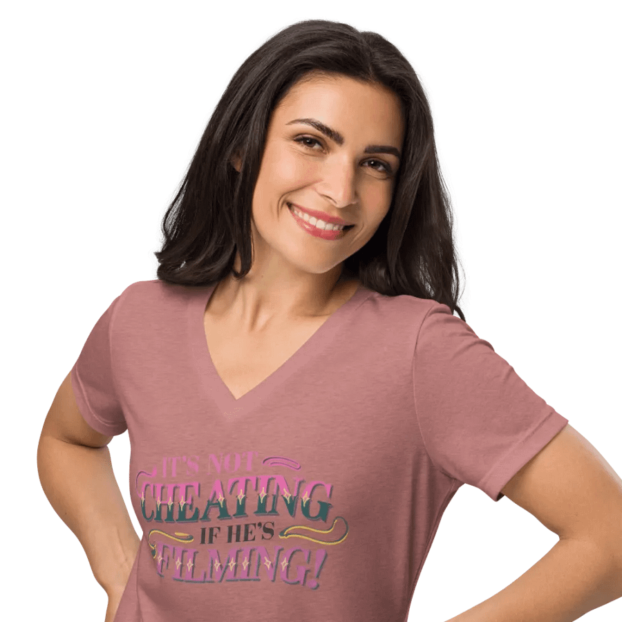 It's not Cheating If He's Filming Women's V-neck Tee product image (23)