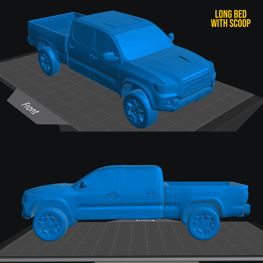 3rd Gen Tacoma Long Bed With Scoop - 3D Print File product image (1)