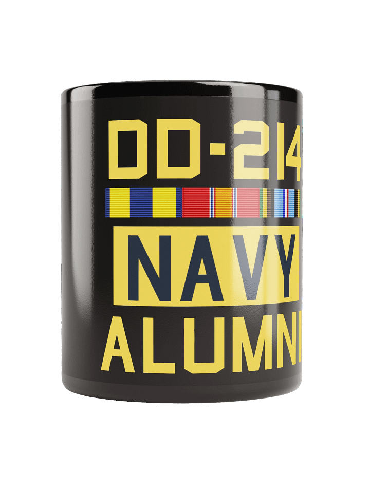 DD-214 Navy Alumni Black Glossy Mug product image (1)
