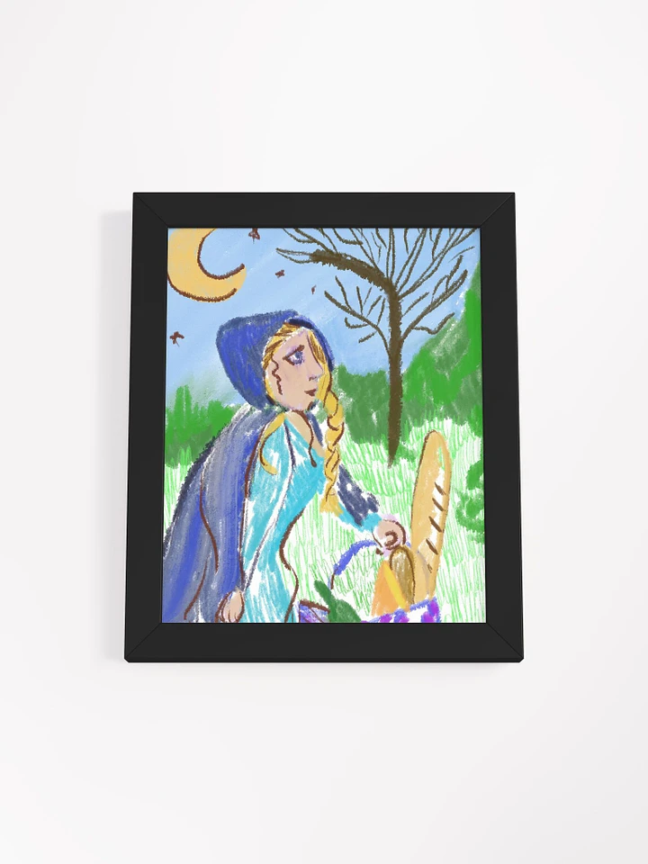 Hooded Woman Carrying Bread Framed Poster product image (23)
