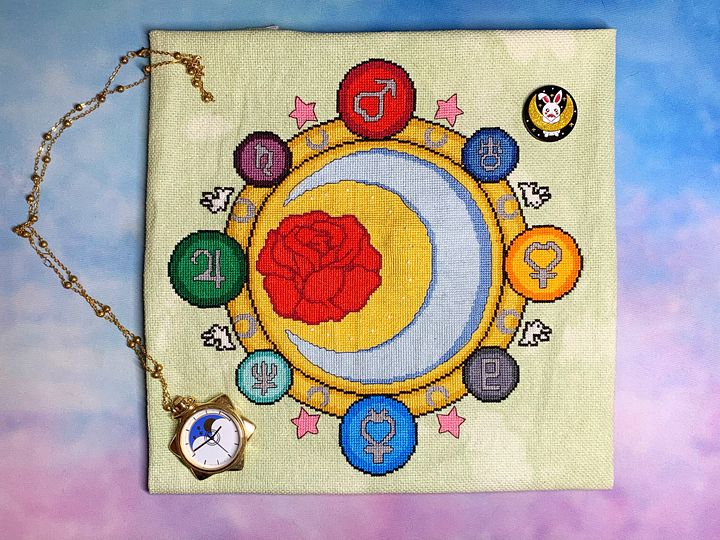 Lunar Princess - Digital Cross Stitch Pattern product image (1)