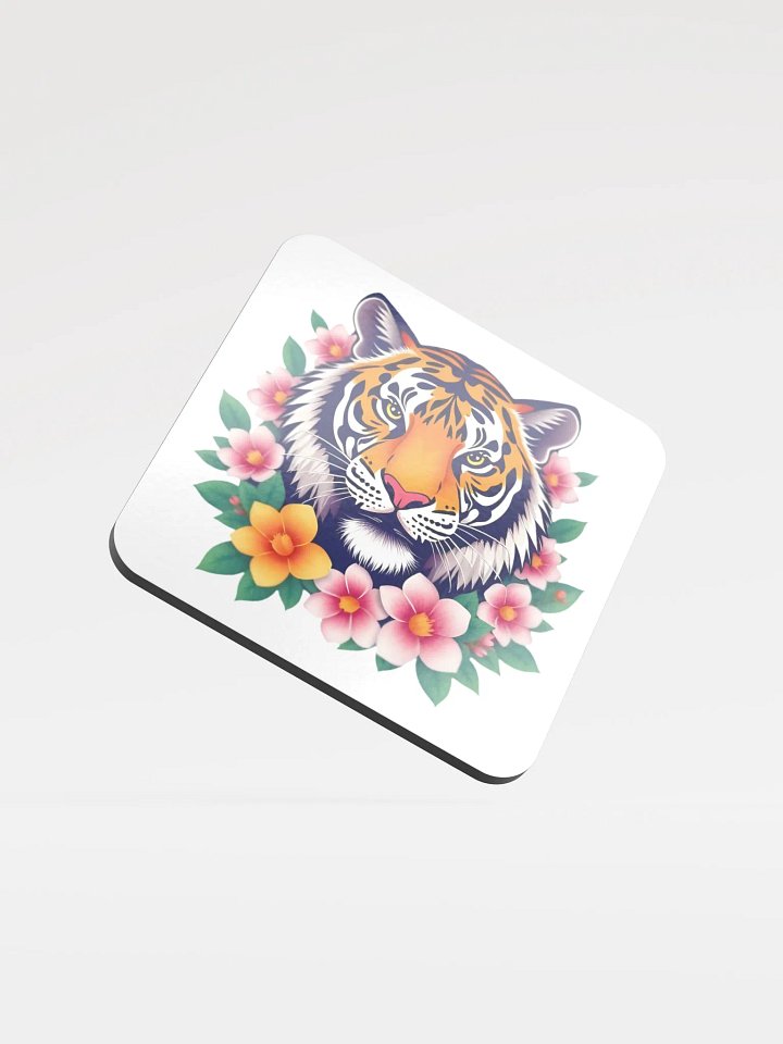 Floral Tiger Cork Coaster product image (2)