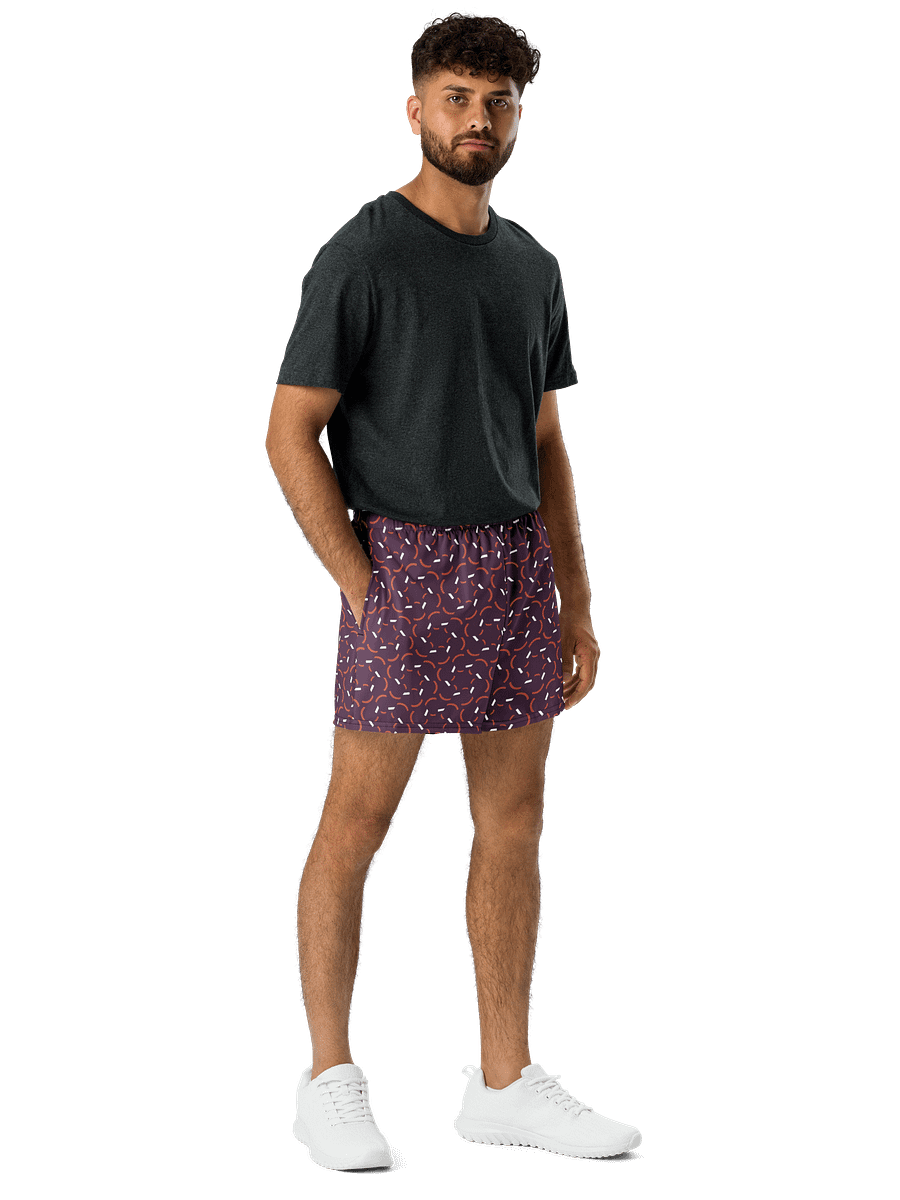 Violet Flux Geometric Print Athletic Shorts product image (3)