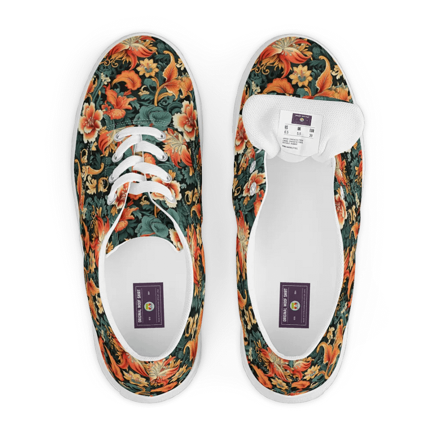 Sunset Flowers | Women's Lace-Up Canvas Shoes product image (4)