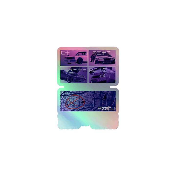 Gojira-Birthplace, List of Cities (White) | Holographic Sticker product image (1)