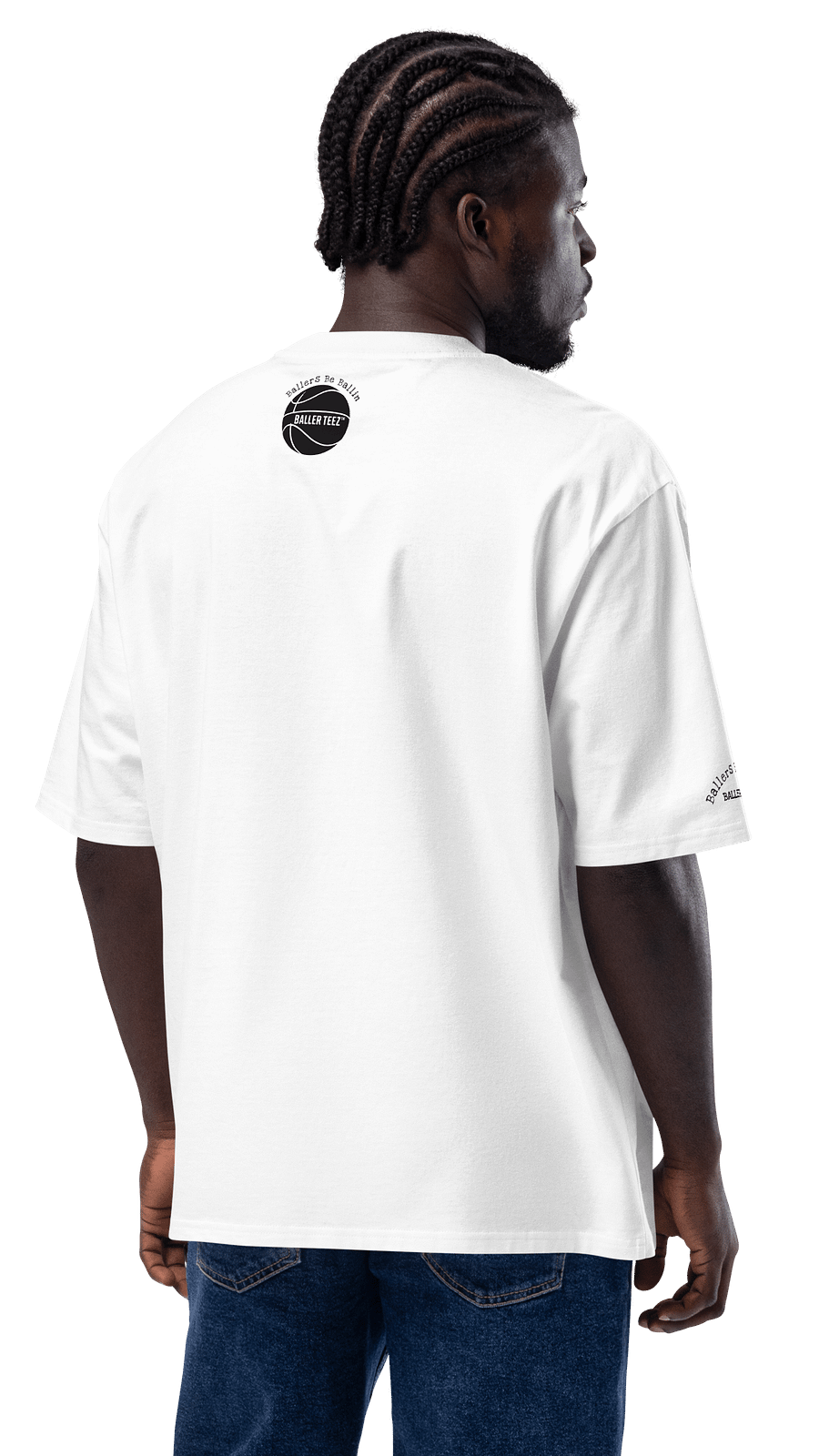Baller Teez Oversized White Heavyweight Tee product image (5)