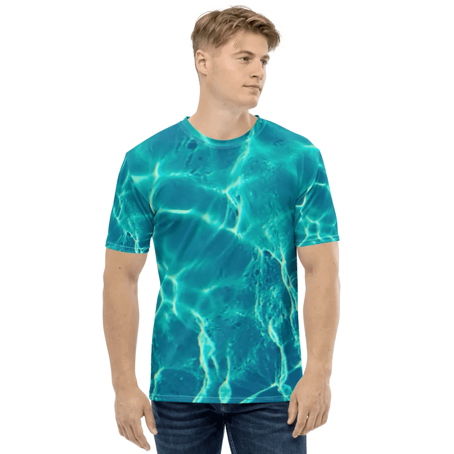 Oceanic Blue All-Over Print T-Shirt product image (4)
