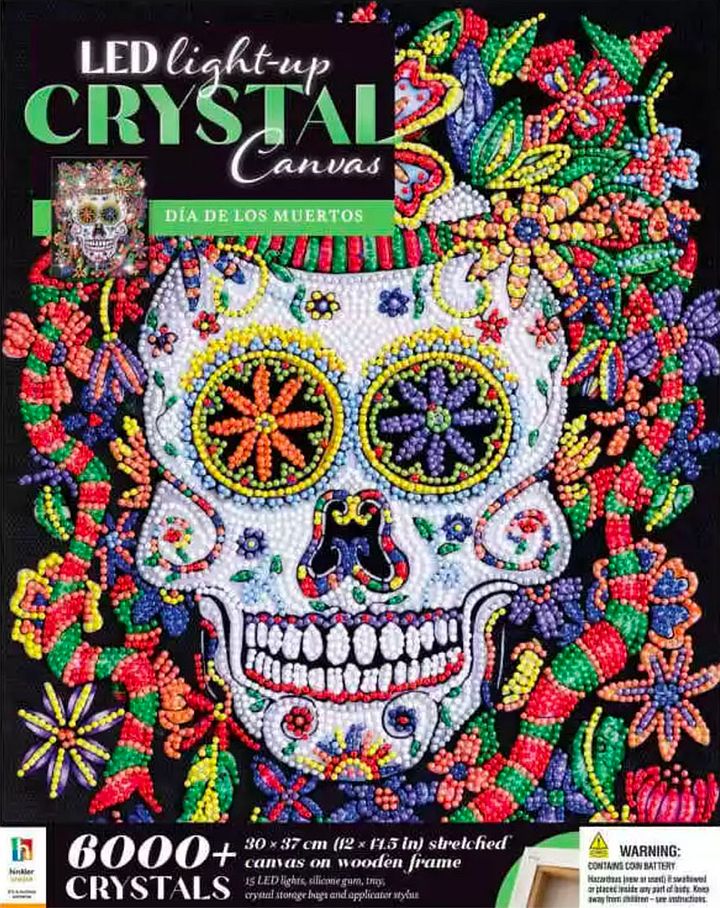 Light-Up Diamond Art Canvas Day of the Dead Sugar Skull - Dia De Los Muertos Calaveras product image (2)