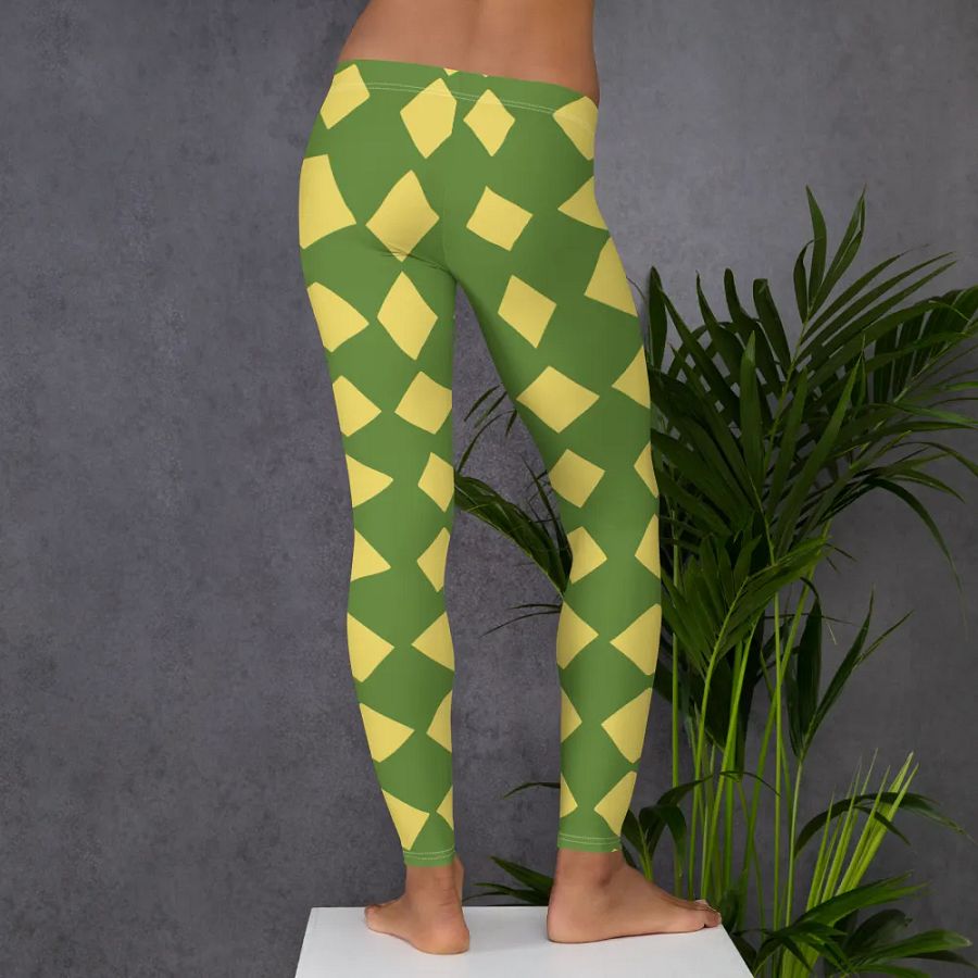 Dynamic Yellow Polygon All-Over Leggings product image (6)
