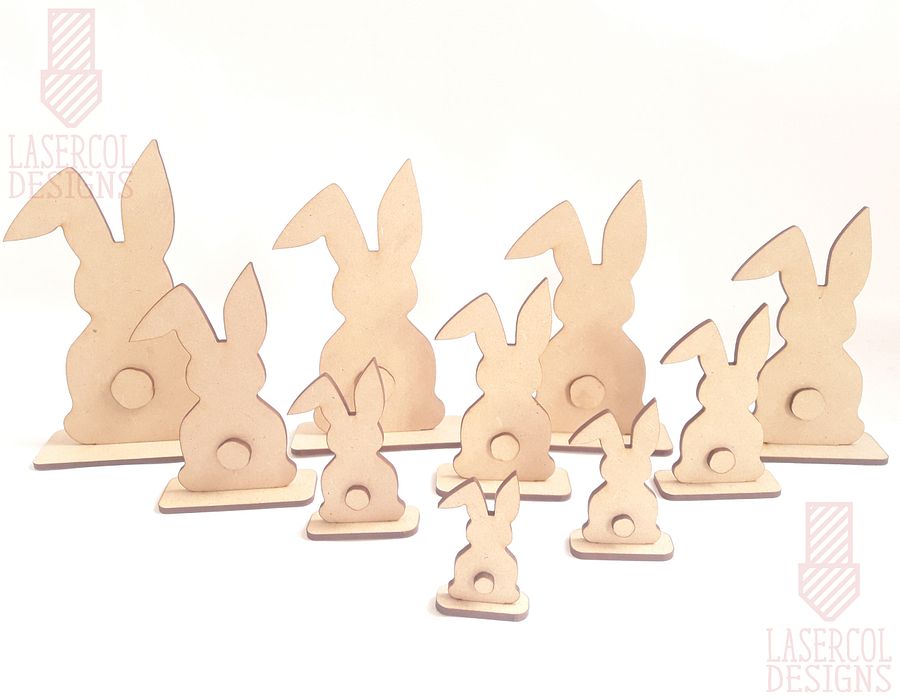 Easter Bunny With Stand (Ten sizes) - Laser Cut Files product image (7)