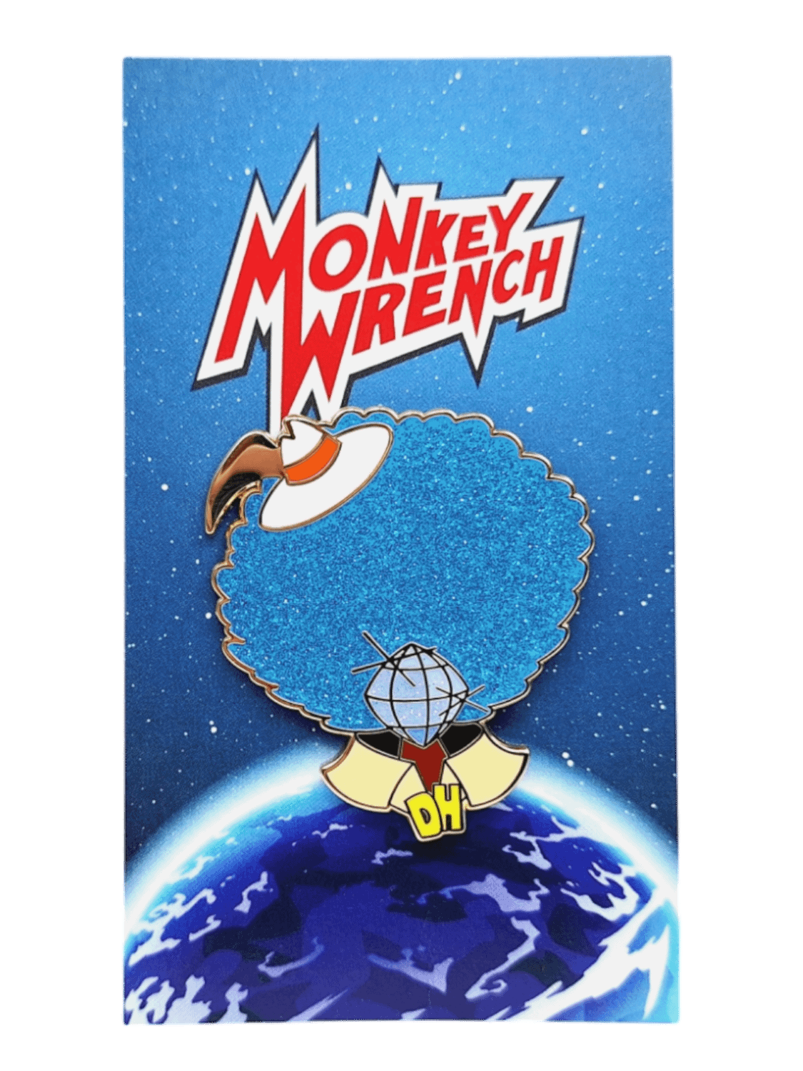 Disco Head Pin - Glitter 'Fro product image (1)