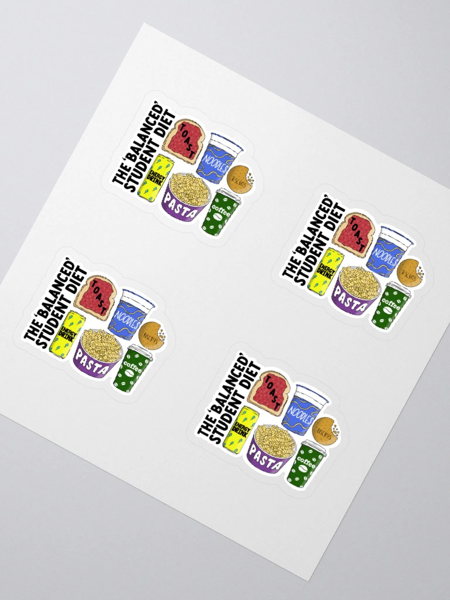 Student Diet Sticker (MEDIUM Sheet) product image (2)