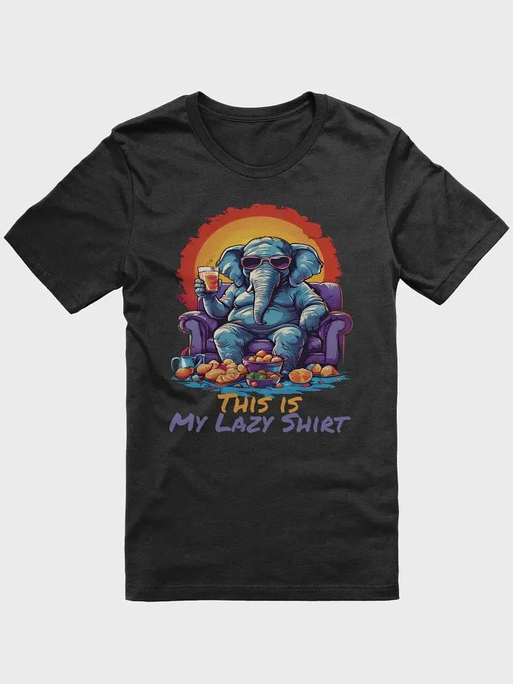 This is My Lazy Shirt - Funny Elephant Lounge T-Shirt with Sunglasses on Bella Canvas 3001 Super Soft Tee product image (1)
