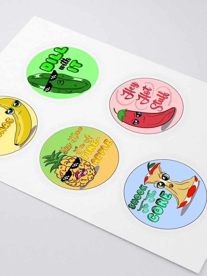 Punny Fruit and Veggie Sticker Sheet product image (2)