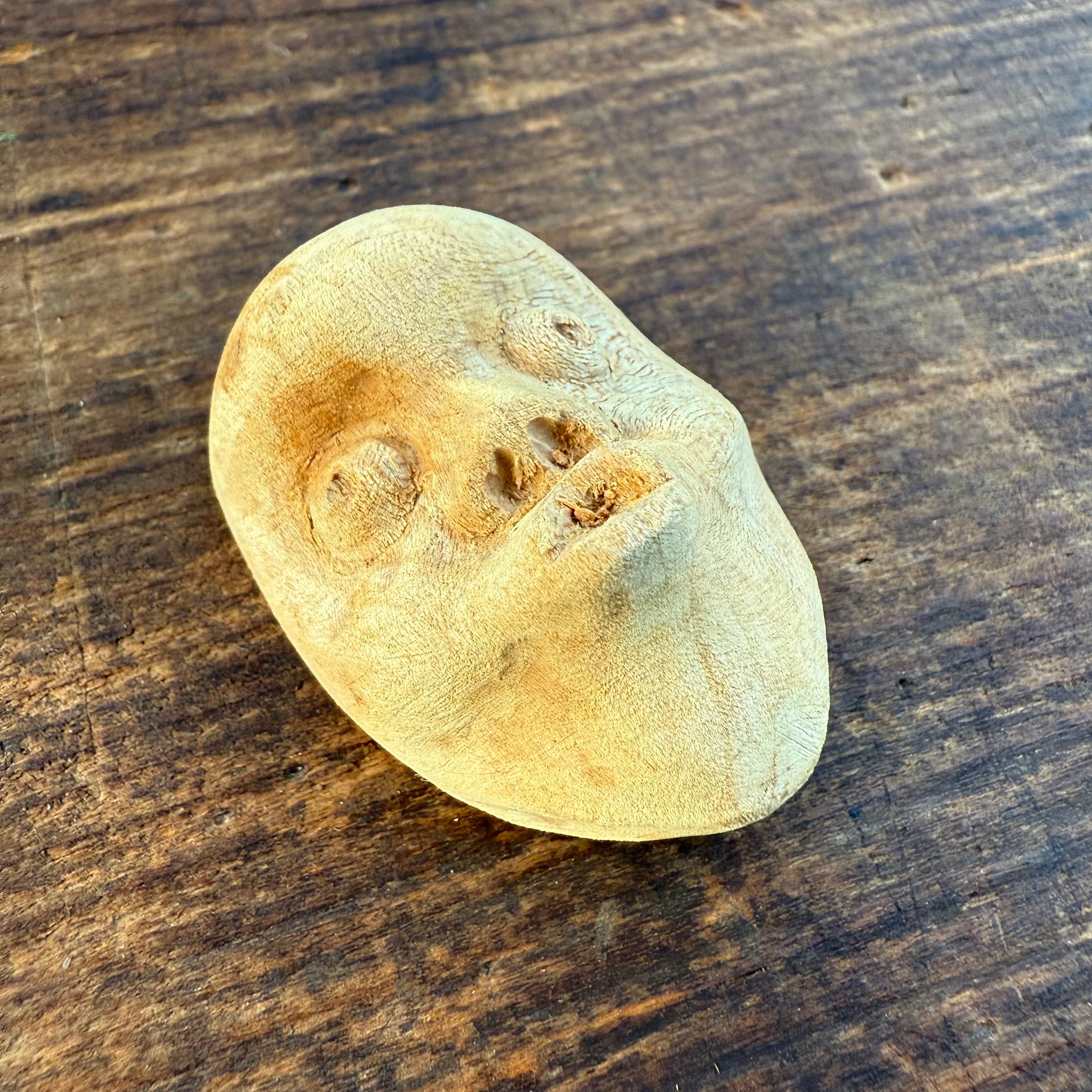 🎎 Vintage Japanese Hyottoko & Okame Carved Seed Faces – Japan Antique Roadshow product image (3)