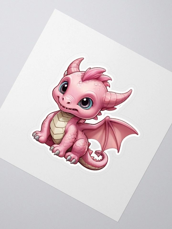 Cute Baby Pink Dragon V.2 Sticker product image (2)