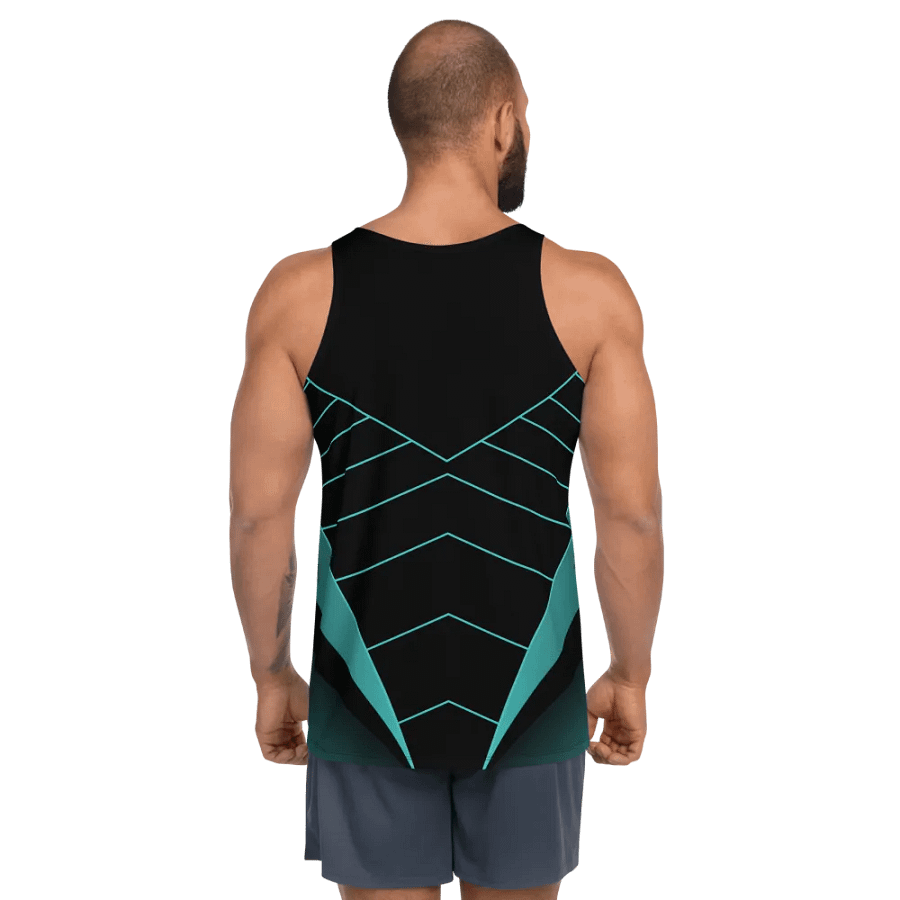 Black and Light Green Grace of God Men's Tank-top product image (3)