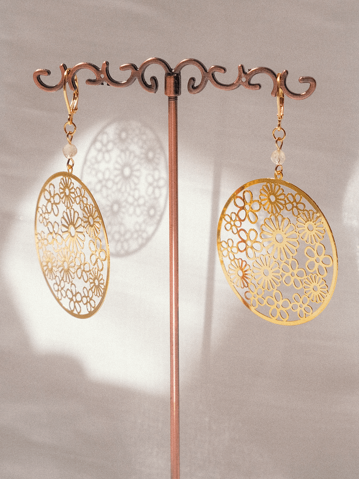 Floral wheel - Citrine earrings 🌼 product image (1)