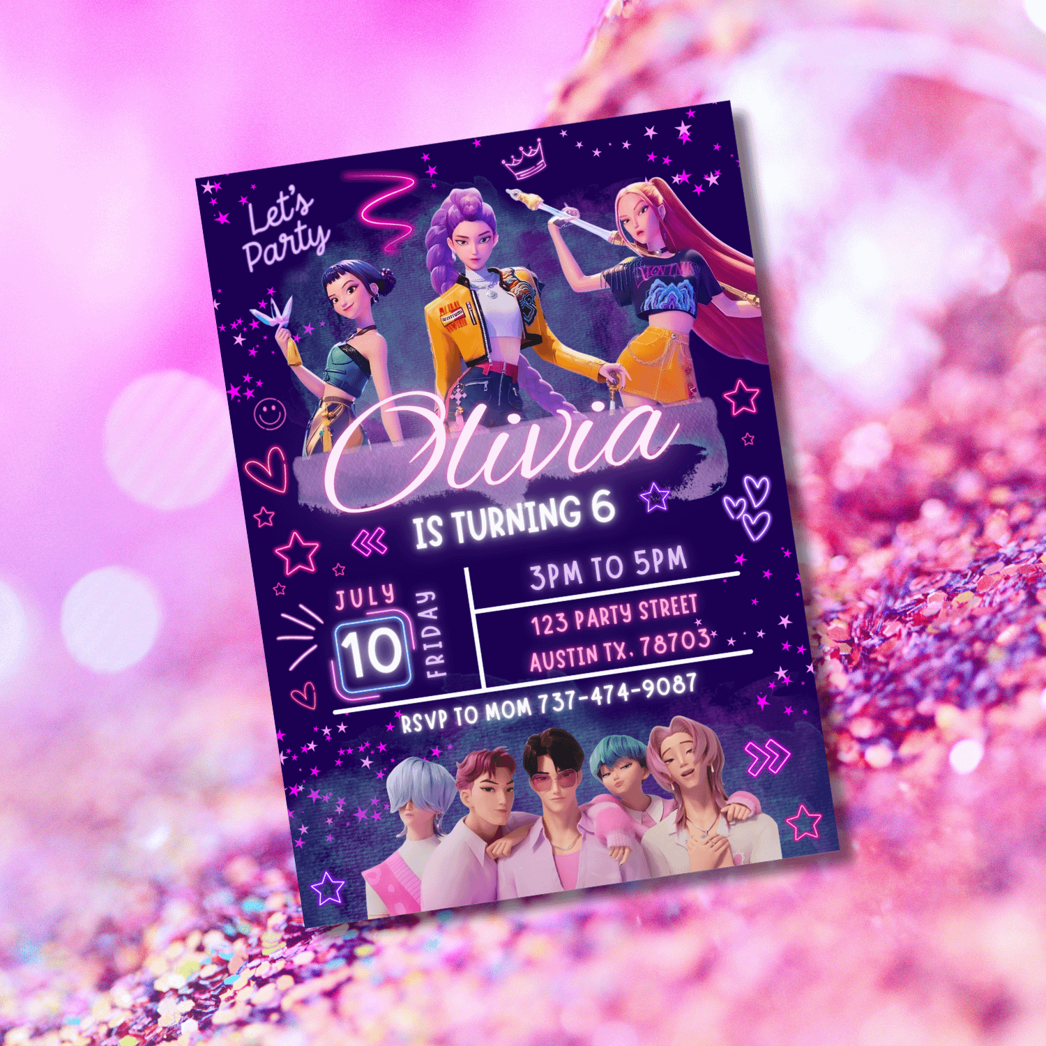 K-Pop Demon Hunters Invitation product image (2)